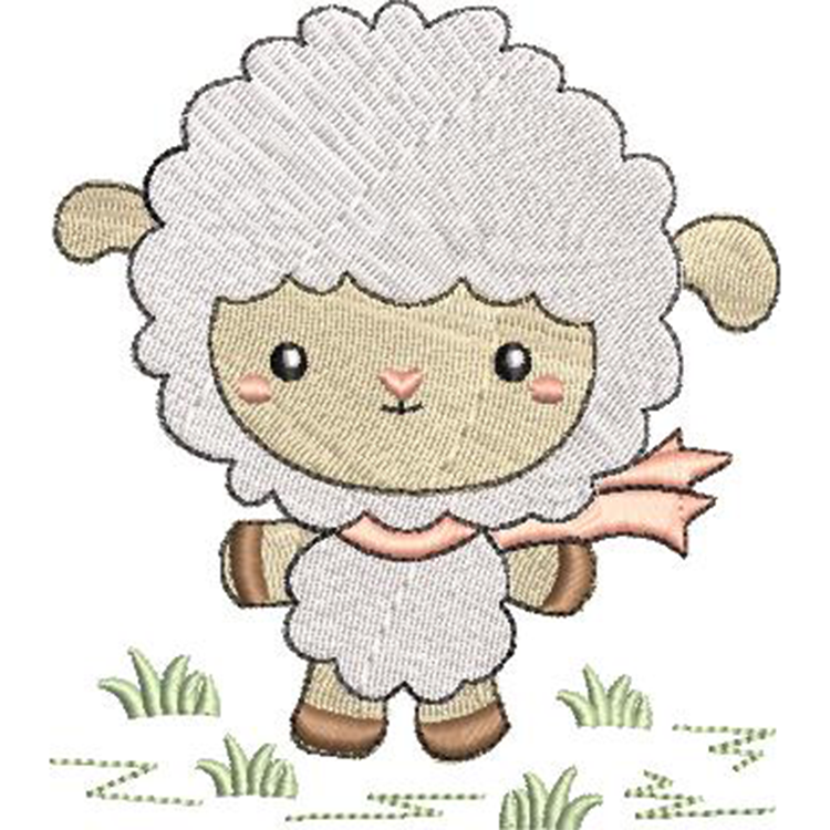 Lamb Machine Embroidery Design