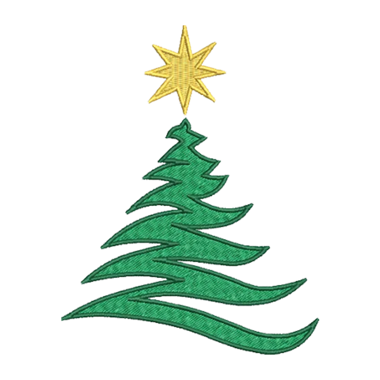 Star Christmas Embroidery Design