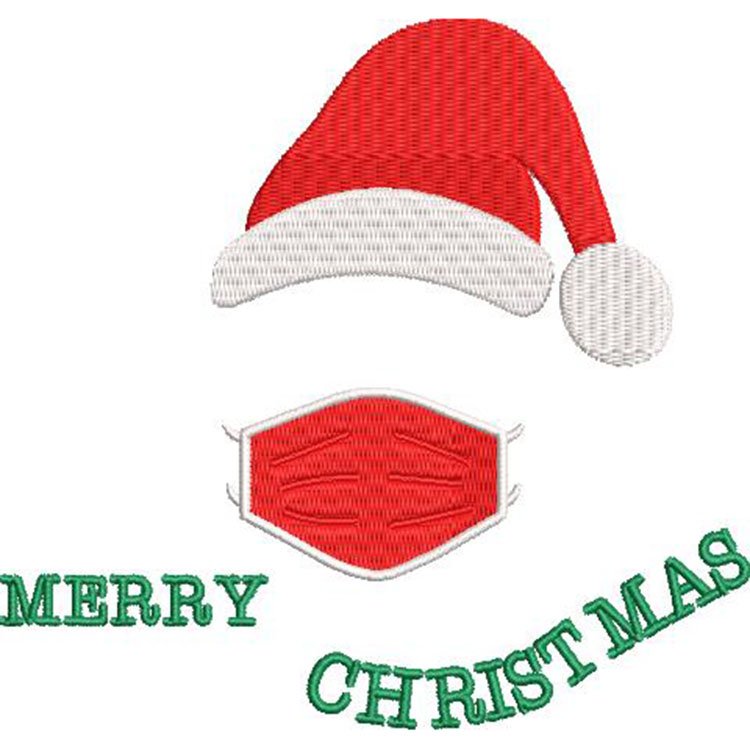 Santa Mask Embroidery Design