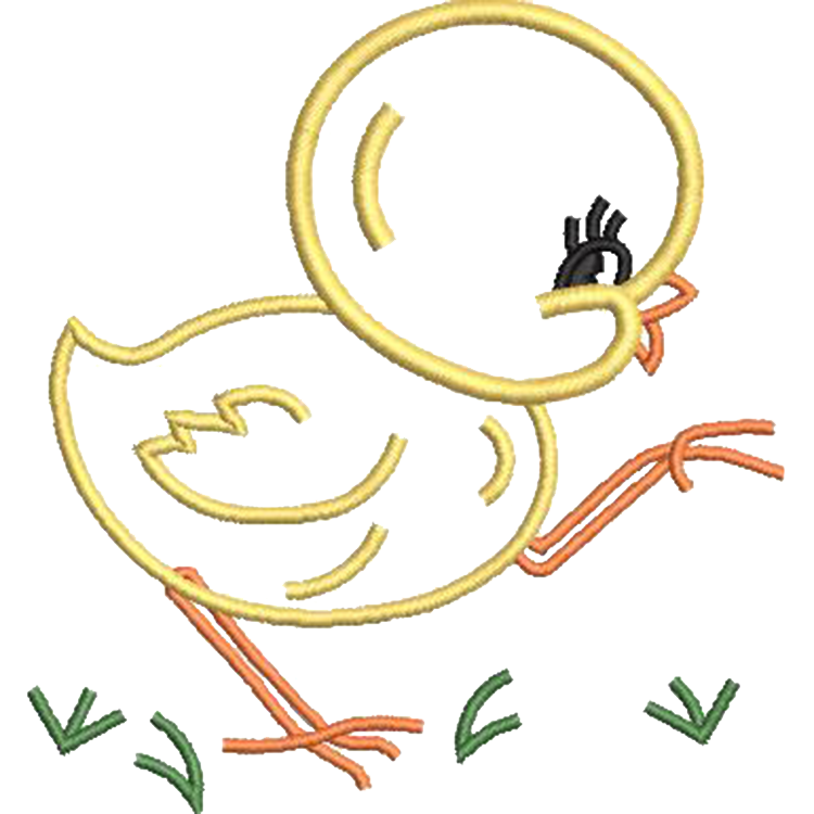 Cute Chick Embroidery Logo