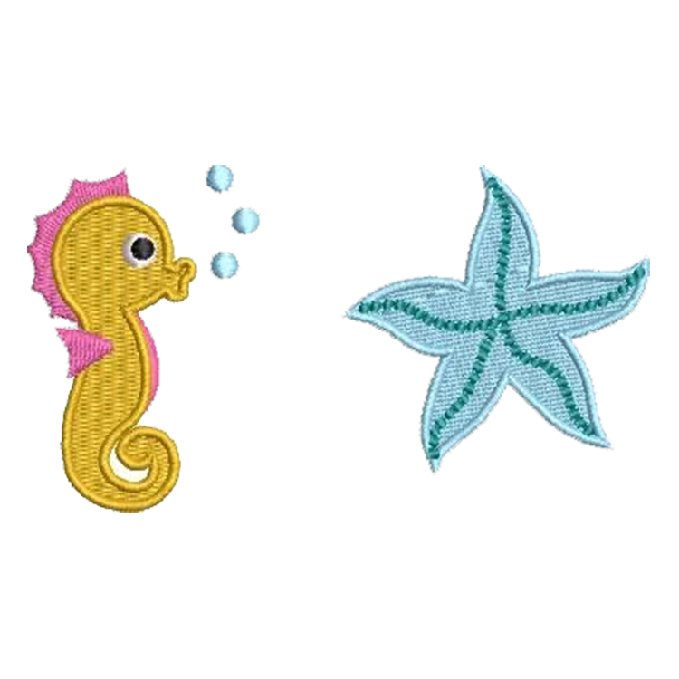 Star Fish Machine Embroidery Design