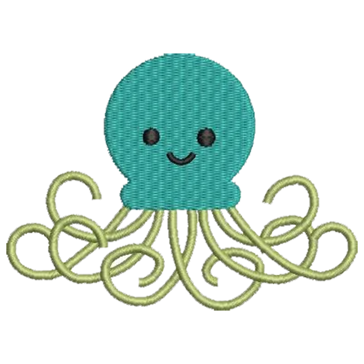 Octopus Machine Embroidery Logo