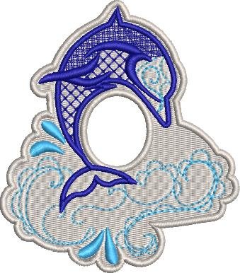 DOLPHIN MACHINE EMBROIDERY DESIGN