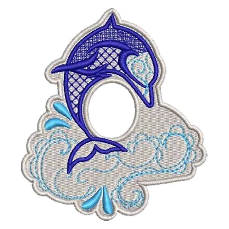 Dolphin Machine Embroidery Design