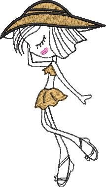 Girl Embroidery Design