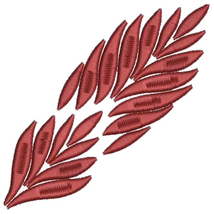 Red Leaves Embroidery Design