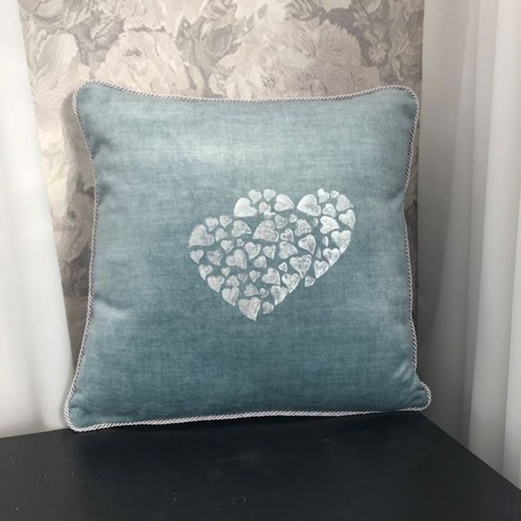 Heart Shape Embroidery Design Free Download for cushion