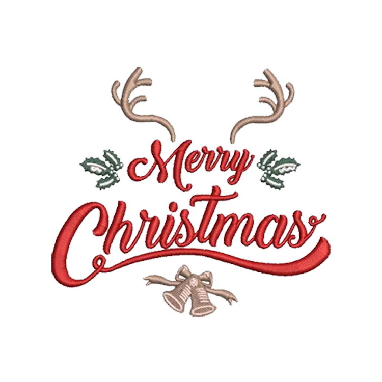 Marry Christmas Embroidery Design